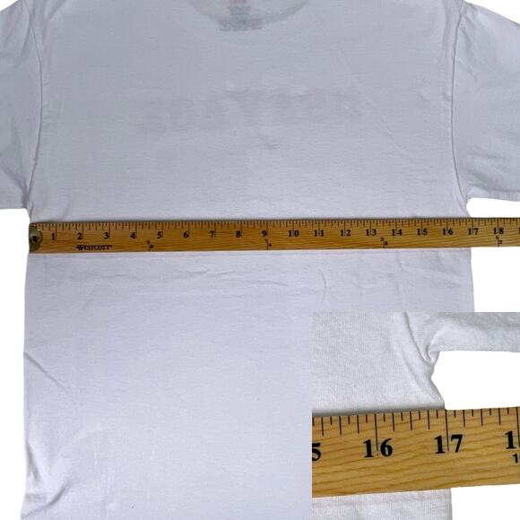 White #SAVAGE Short Sleeve Crew Neck Tee Shirt Size S/P/CH - Picture 6 of 10